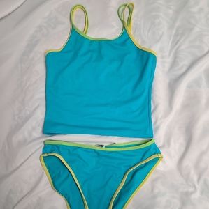 Old Navy Blue Teal Aqua Tankini Set